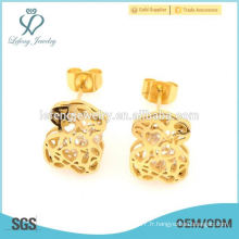 Mode tendance en acier inoxydable belle pendentile en or pour femmes